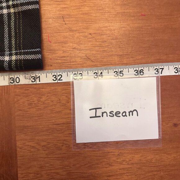 liquid black large check plaid NWT career trousers tailored 6 - Picture 4 of 9